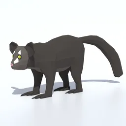 Low Poly Aye-Aye Lemur
