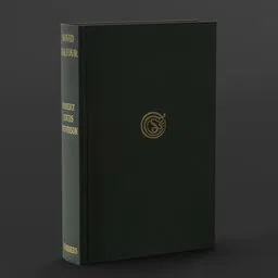 Detailed 3D model of a vintage book with textured cover for Blender, showcasing realistic old book design.