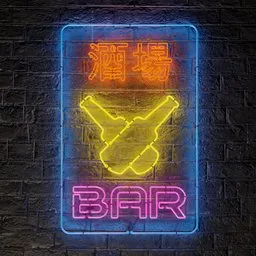 Beer botle neon sign