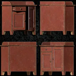 Vintage Primitive Wooden Cabinet