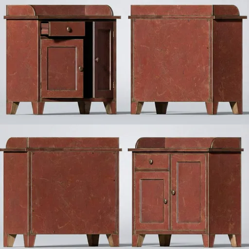 Vintage Primitive Wooden Cabinet