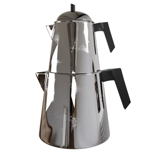 Steel kettle and teapot