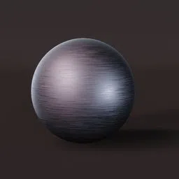High-resolution PBR polished brushed metal texture for 3D modeling and rendering in Blender and other software.