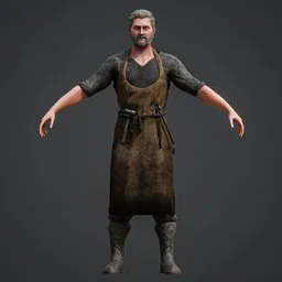 Blacksmith man Rigged