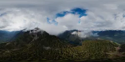 Dramatic Cloudy Mountain Landscape