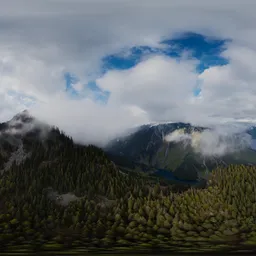 Dramatic Cloudy Mountain Landscape