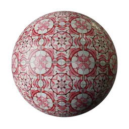 Decorative red tiles