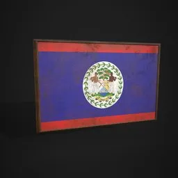 Belize Flag Picture Frame