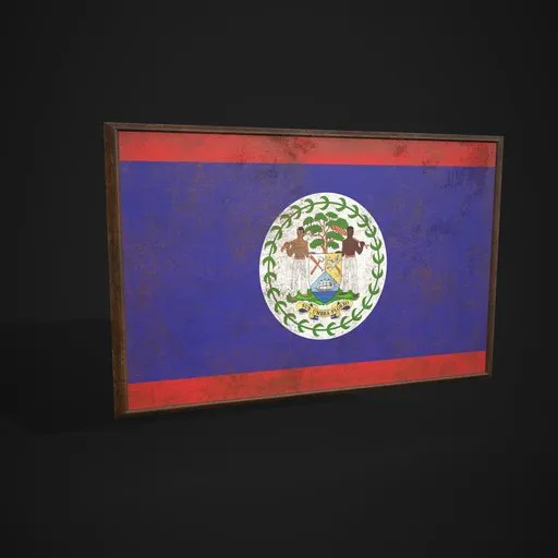 Belize Flag Picture Frame