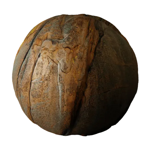 High-resolution 2K PBR stone texture suitable for Blender 3D and other 3D applications, featuring natural tiling and realistic displacement.