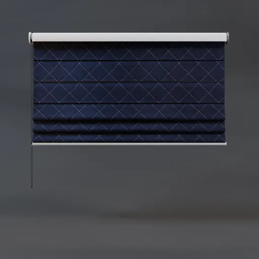 Roman blinds royal blue half