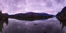 River & Mountain Landscape Sunrise