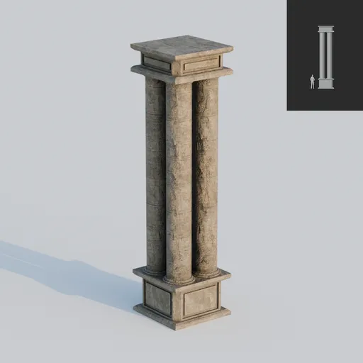Carved Temple Column