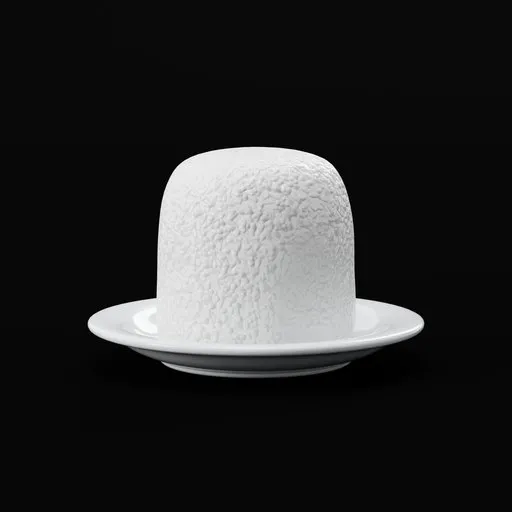 Realistic 3D model of cooked rice on a saucer, ideal for Blender 3D projects related to food presentations.