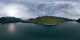 Aerial Lake Landscape