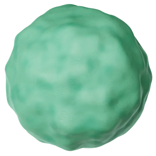 Realistic procedural clay texture with organic fingerprint details for PBR material in Blender 3D.