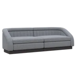 "Modern Scandinavian Style Sofa in Grey Color Scheme - 3D Model for Blender 3D by Francis Helps. Featuring a Rounded Design and Light Grey Fabric, this 3D Model is Perfect for 3D Visualization and Rendering Projects."