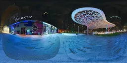 Neon lights at night