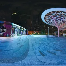 Neon lights at night