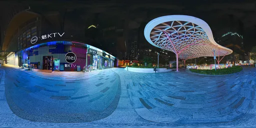 Neon lights at night