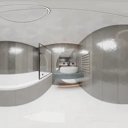 Modern Grey Marble Bathroom