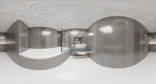 Modern Grey Marble Bathroom