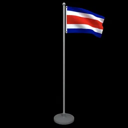 Animated Flag of Costa Rica