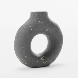 Organic modern black Vase