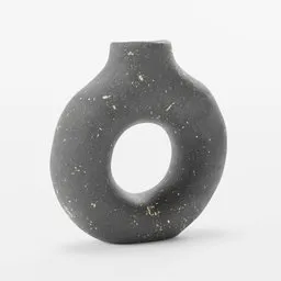 Organic modern black Vase