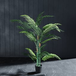 "Artificial palm tree 3D model for Blender 3D software. Perfect for urban scene rendering. Photo-realistic low lighting with poseable PVC fronds."