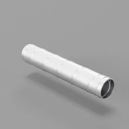 Detailed 3D rendering of a short, metal vent pipe for architectural models, compatible with Blender 3D.