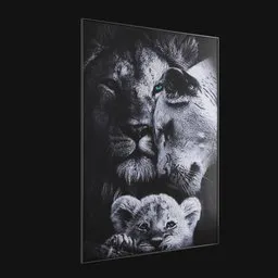 Lion painting