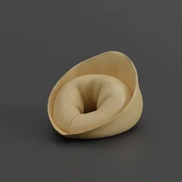 Realistic tortellini 3D model, detailed pasta texture, perfect for Blender dynamics.