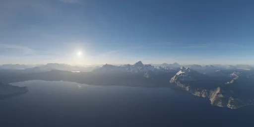 Aerial Mountain Landscape Sunny