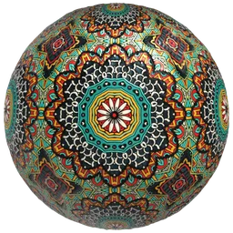 Multicolor Mandala Ceramic Tile