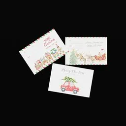 Christmas Cards 2X3Inches Accessories