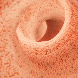 Peach-hued 3D modeled vortex with a textured surface, suitable for diverse creative projects and Blender artists.