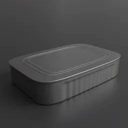 Rectangular food can