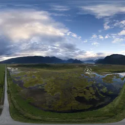 Mountain Meadows Landscape Clouds Sunset