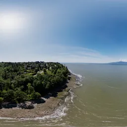 Aerial Beach in City