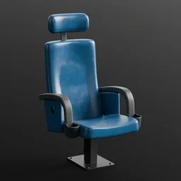Blue Pilot Chair / Salon Chair