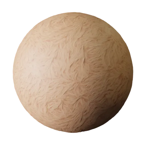 Fluffy Wool Fabric in Warm Peach