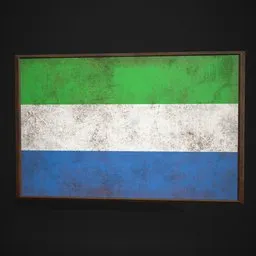 Sierra Leone Flag Picture Frame