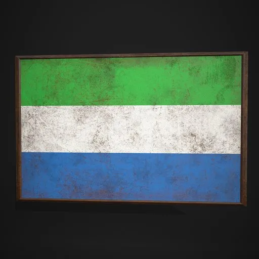 Sierra Leone Flag Picture Frame