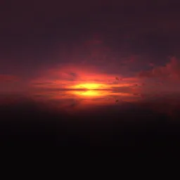 Dramatic Red Clouds Sunset Sky