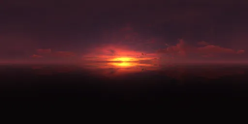 Dramatic Red Clouds Sunset Sky