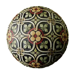 Rustic Hand-Painted Ceramic Tile 22