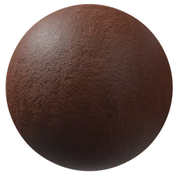 Reddish-brown textured stucco material for PBR rendering in Blender 3D applications.