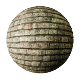 2K PBR terracotta tile texture for 3D materials, featuring tiling displacement, suitable for Blender and other 3D applications.