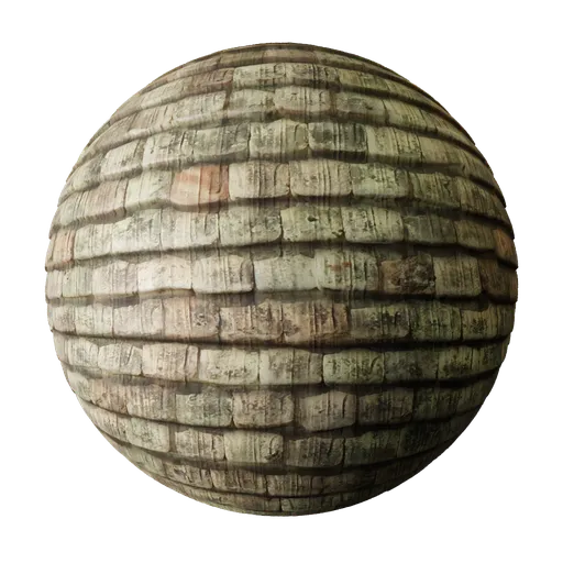2K PBR terracotta tile texture for 3D materials, featuring tiling displacement, suitable for Blender and other 3D applications.
